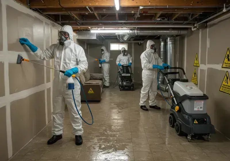 Basement Moisture Removal and Structural Drying process in Emery County, UT